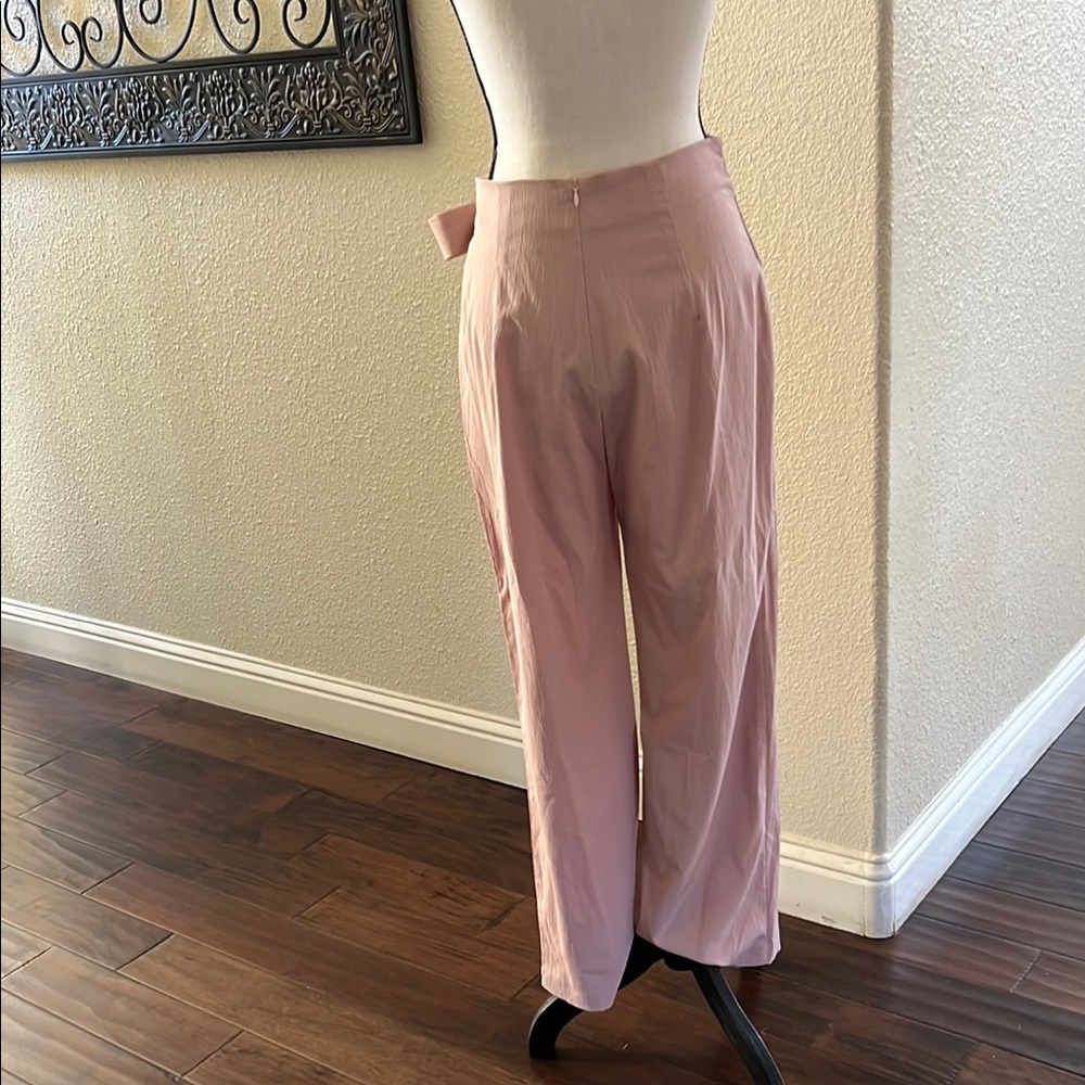 SHEIN Blush Tie-Waist Pants - Picture 3 of 4
